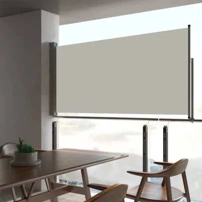 Copertină Laterală Retractabilă Terasă - Crem 80x300 cm