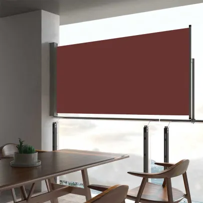 Copertină Laterală Retractabilă Maro - 80x300 cm | Livrare Gratuită