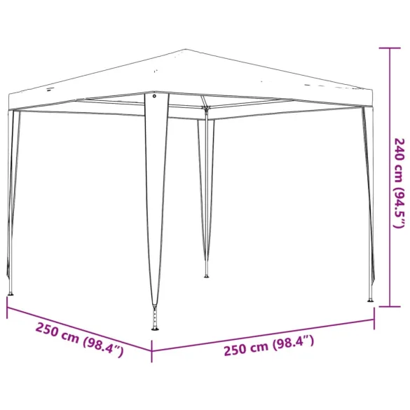 Cort Petrecere Albastru 2.5x2.5m | Rezistent la UV și Apă Cort Petrecere Albastru 2.5x2.5m | Rezistent la UV și Apă