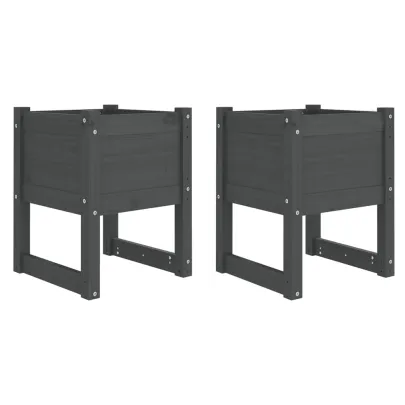 Jardiniere Lemn Masiv Pin - Set 2 Bucăți 40x40x52.5 cm