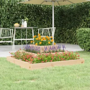 Jardinieră lemn masiv de pin 80x80x27 cm - 3 niveluri
