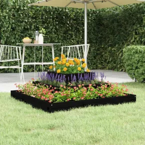 Jardinieră lemn masiv de pin 80x80 cm - 3 niveluri | Gratis