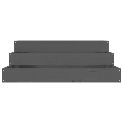 Jardinieră Gri Lemn Masiv de Pin - 78x78x27 cm | Livrare Gratuită