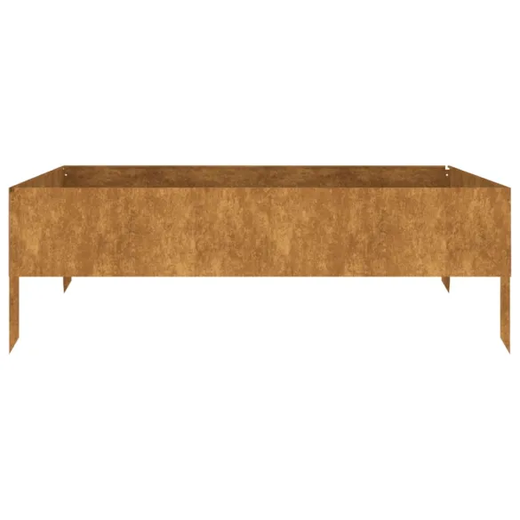 Strat Înălțat Grădină Oțel Corten 100x100 cm - Livrare Gratuită