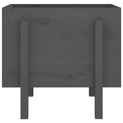 Jardinieră Grădină Gri - Lemn Masiv Pin | Livrare Gratuită