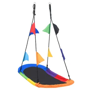 Leagăn Exterior cu Stegulețe pentru Copii | Livrare Gratuită 2