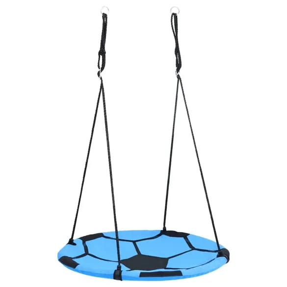 Leagăn Cuib Fotbal 100 cm - Albastru și Negru - Livrare Gratuită