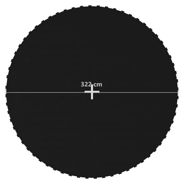 Podea Trambulină 3,66 m Negru - Rezistentă la UV