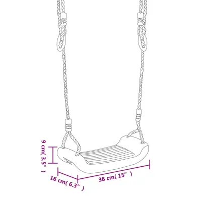 Scaune Leagăn Frânghii 2 buc - Albastru | Livrare Gratuită