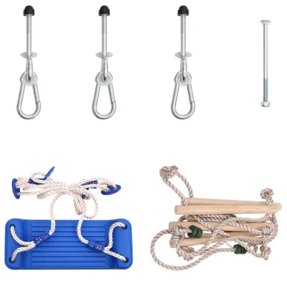 Leagăn cu Scară din Frânghie Albastru - Polietilenă Durabilă