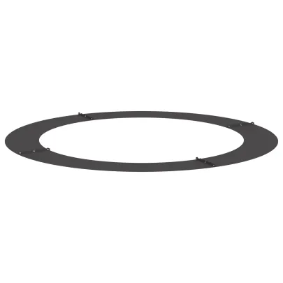 Ghiveci Metalic Mare cu Inserții Decorative - Negru