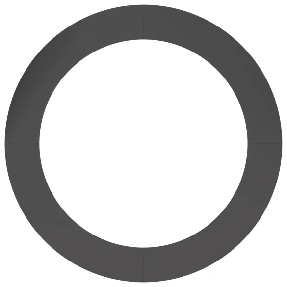 Ghiveci Metalic Mare cu Inserții Decorative - Negru