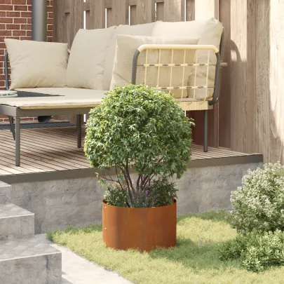 Set Ghivece Oțel Corten pentru Exterior - 5 Bucăți