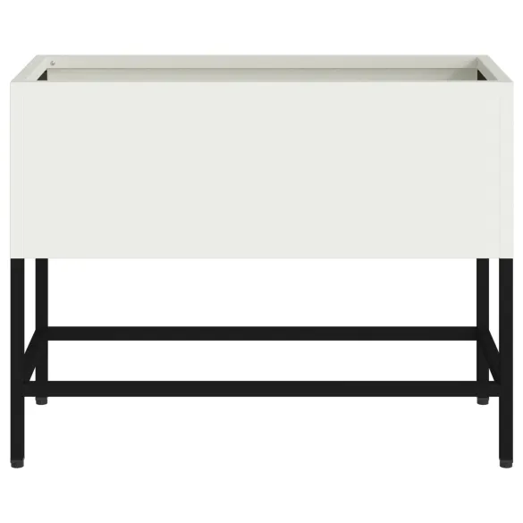 Jardinieră Ridicată Albă de Grădină - Oțel | Livrare Gratuită