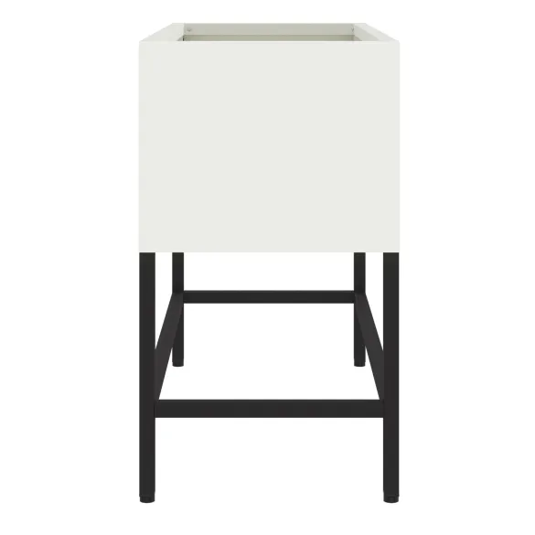 Jardinieră Ridicată Albă de Grădină - Oțel | Livrare Gratuită