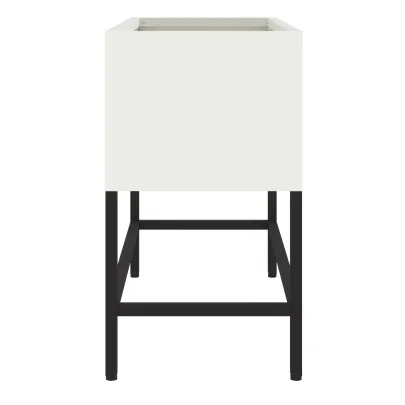 Jardinieră Ridicată Albă de Grădină - Oțel | Livrare Gratuită