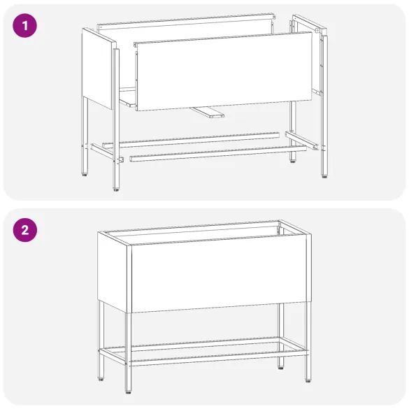 Jardinieră Ridicată Albă de Grădină - Oțel | Livrare Gratuită