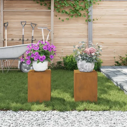 Suporturi Plante Exterior Corten - 2 bucăți | Livrare Gratuită