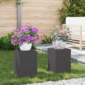 Suporturi Plante Metalice Exterior - Set 2 Buc - Negru