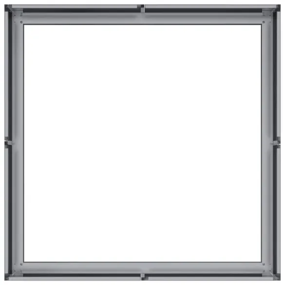 Jardinieră Oțel Galvanizat 80x80x30 cm - Livrare Gratuită