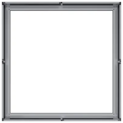 Jardinieră Oțel Galvanizat 80x80x30 cm - Livrare Gratuită