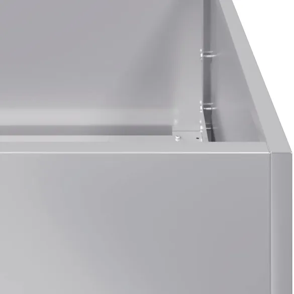 Jardinieră Oțel Galvanizat 80x80x30 cm - Livrare Gratuită