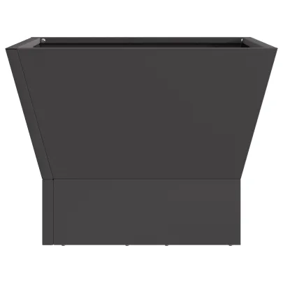 Vatră de foc pătrată outdoor - Oțel negru - Livrare gratuită