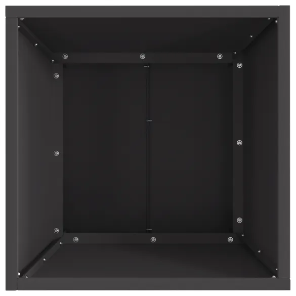 Vatră de foc pătrată outdoor - Oțel negru - Livrare gratuită