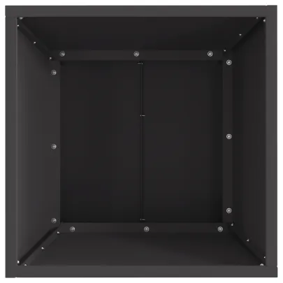 Vatră de foc pătrată outdoor - Oțel negru - Livrare gratuită