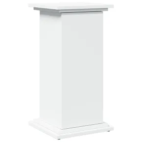 Suport prezentare cu depozitare alb lemn prelucrat 2