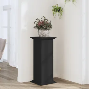 Suport de Plante Negru - Lemn Prelucrat - 80 cm - Comandă Acum