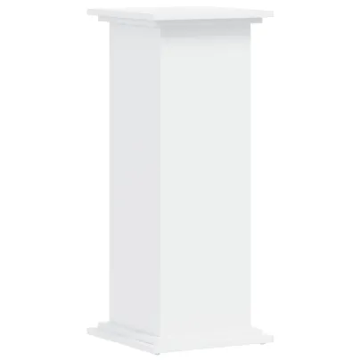 Suport Plante Lemn Alb - 33x33x80 cm | Livrare Gratuită