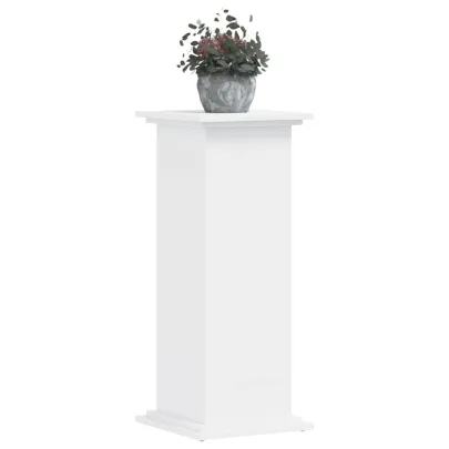 Suport Plante Lemn Alb - 33x33x80 cm | Livrare Gratuită