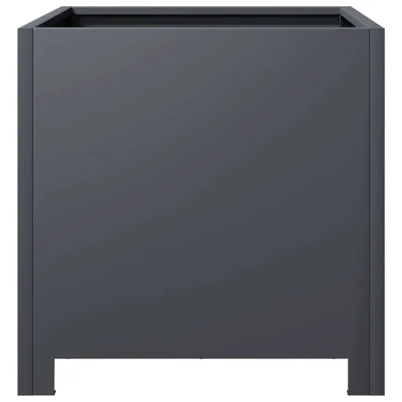 Jardinieră Grădină Oțel Antracit 40x40x40 cm - Livrare Gratuită