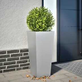 Jardinieră Grădină Oțel Galvanizat - 35x35x75 cm | Livrare Gratuită