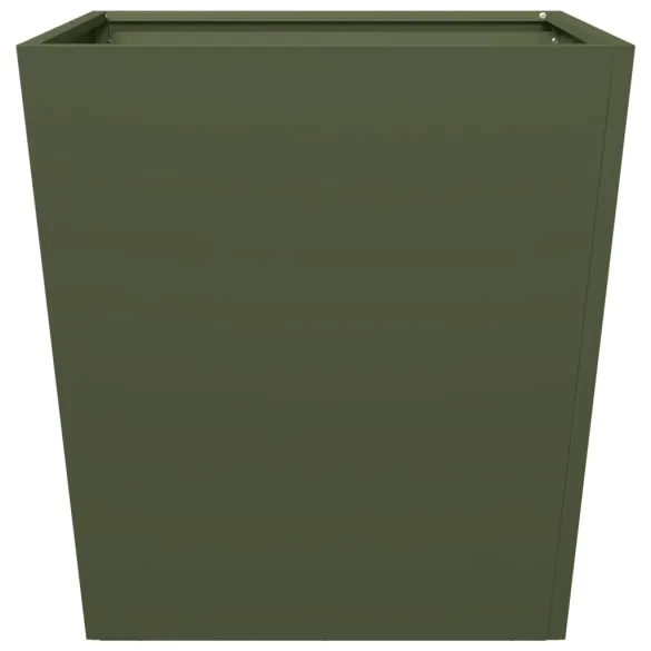 Jardinieră grădină oțel verde 50x50 cm - Livrare gratuită