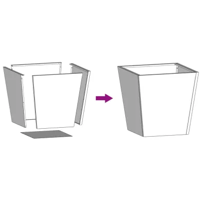 Jardinieră Oțel Inoxidabil 40x40x40 cm - Livrare Gratuită