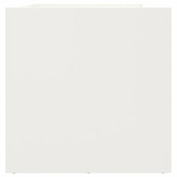 Jardinieră Albă de Oțel pentru Grădină și Balcon