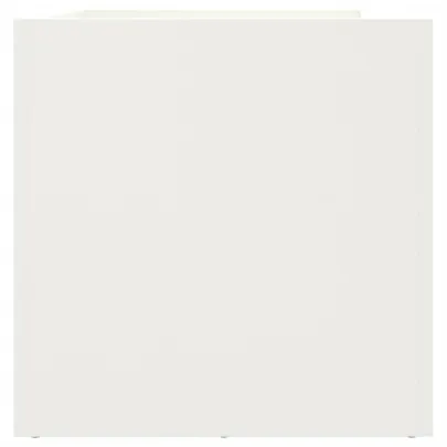 Jardinieră Albă de Oțel pentru Grădină și Balcon