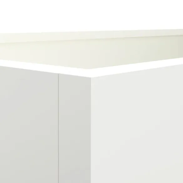 Jardinieră Albă de Oțel pentru Grădină și Balcon