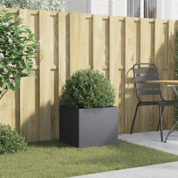 Jardinieră Oțel Antracit - 42x40x39 cm - Livrare Gratuită