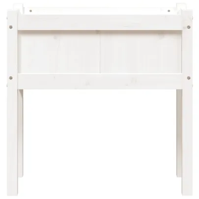 Jardinieră Grădină Lemn Masiv Alb - Livrare Gratuită