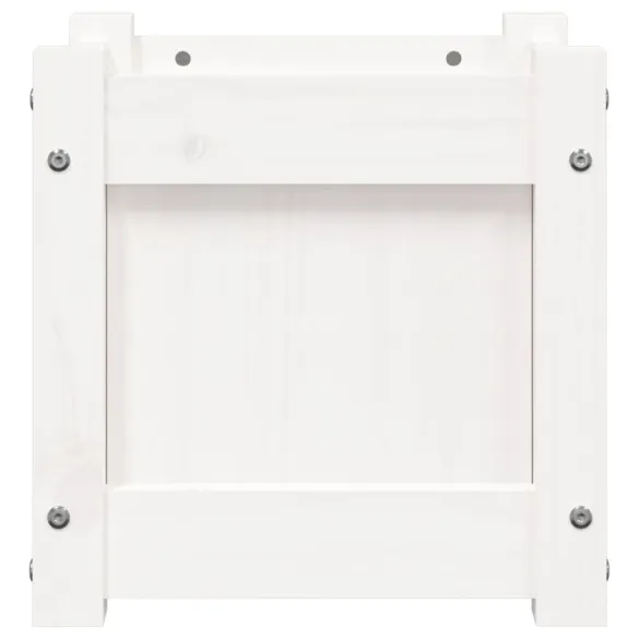 Jardiniere Grădină Lemn Masiv - 2 bucăți - Alb