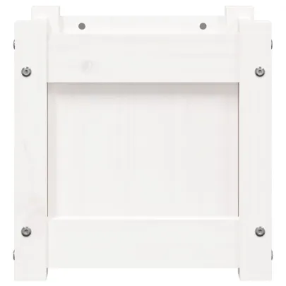 Jardiniere Grădină Lemn Masiv - 2 bucăți - Alb