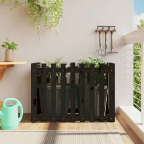 Pat Ridicat Gradina Lemn Pin cu Gard 100x50x70 cm