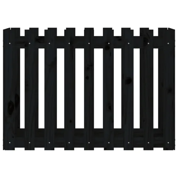 Pat Ridicat Gradina Lemn Pin cu Gard 100x50x70 cm