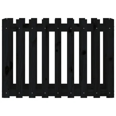 Pat Ridicat Gradina Lemn Pin cu Gard 100x50x70 cm