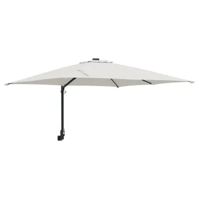 Umbrelă de Terasă Nisip Poliester - Aluminiu Pliabilă Mare