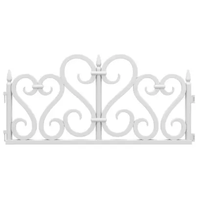 Borduri Gazon Alb | 17 bucăți | 10m | PP | Livrare Gratuită