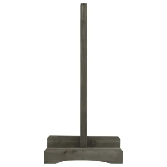 Gard Zăbrele Extensibil Grădină - Lemn Masiv Brad, Gri